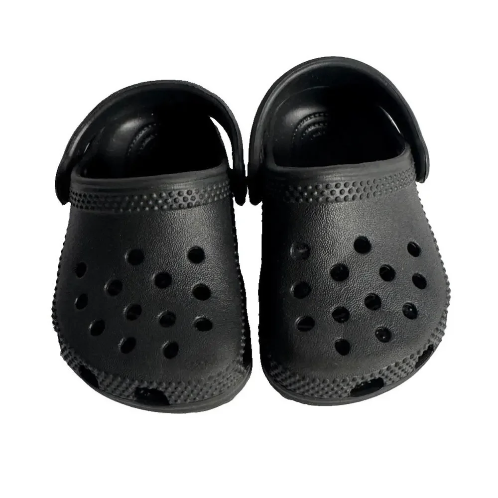 Crocs Classic Clog Kids C2/3 Black Slip On Shoes Sandals